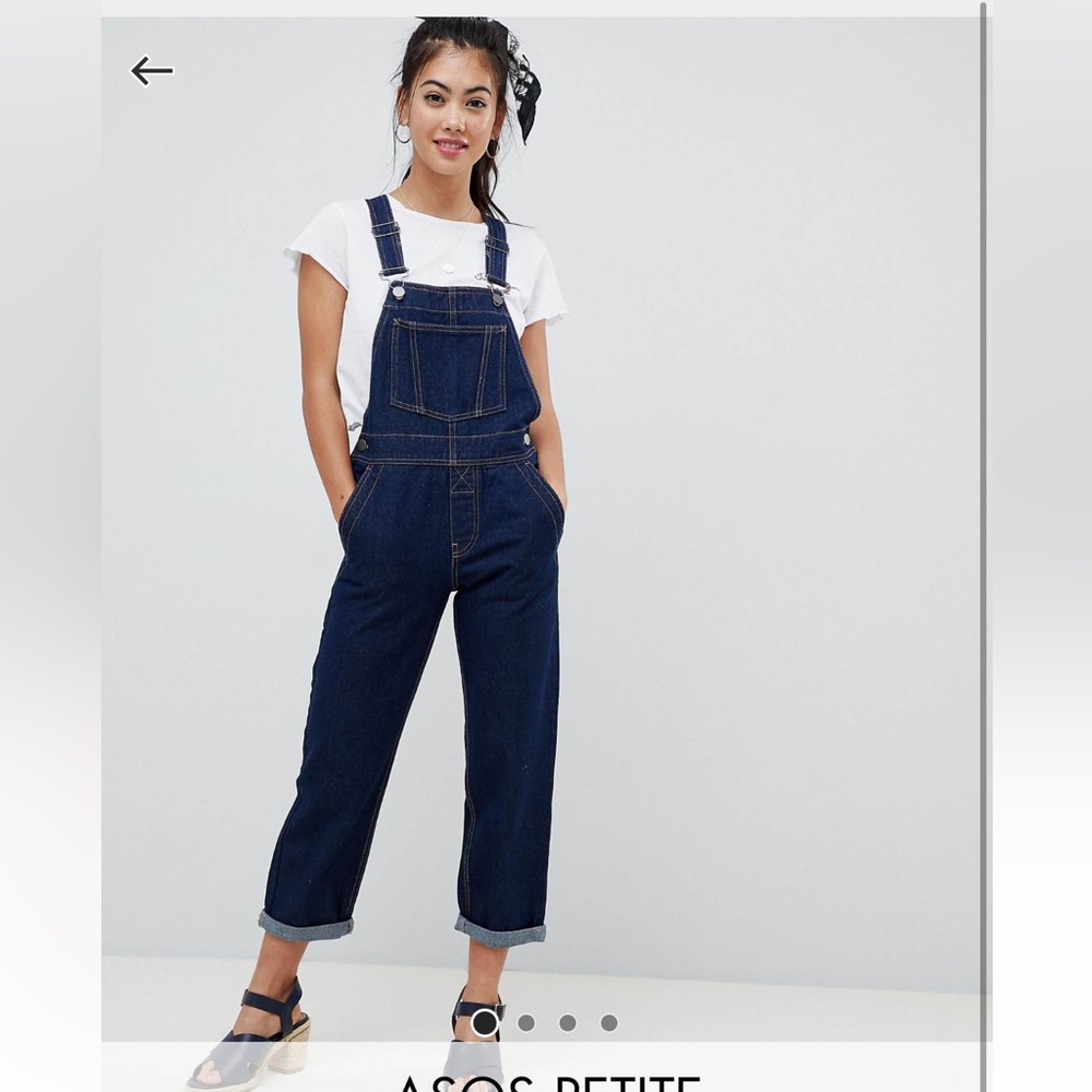 ASOS DESIGN Petite denim overall in rinsewash